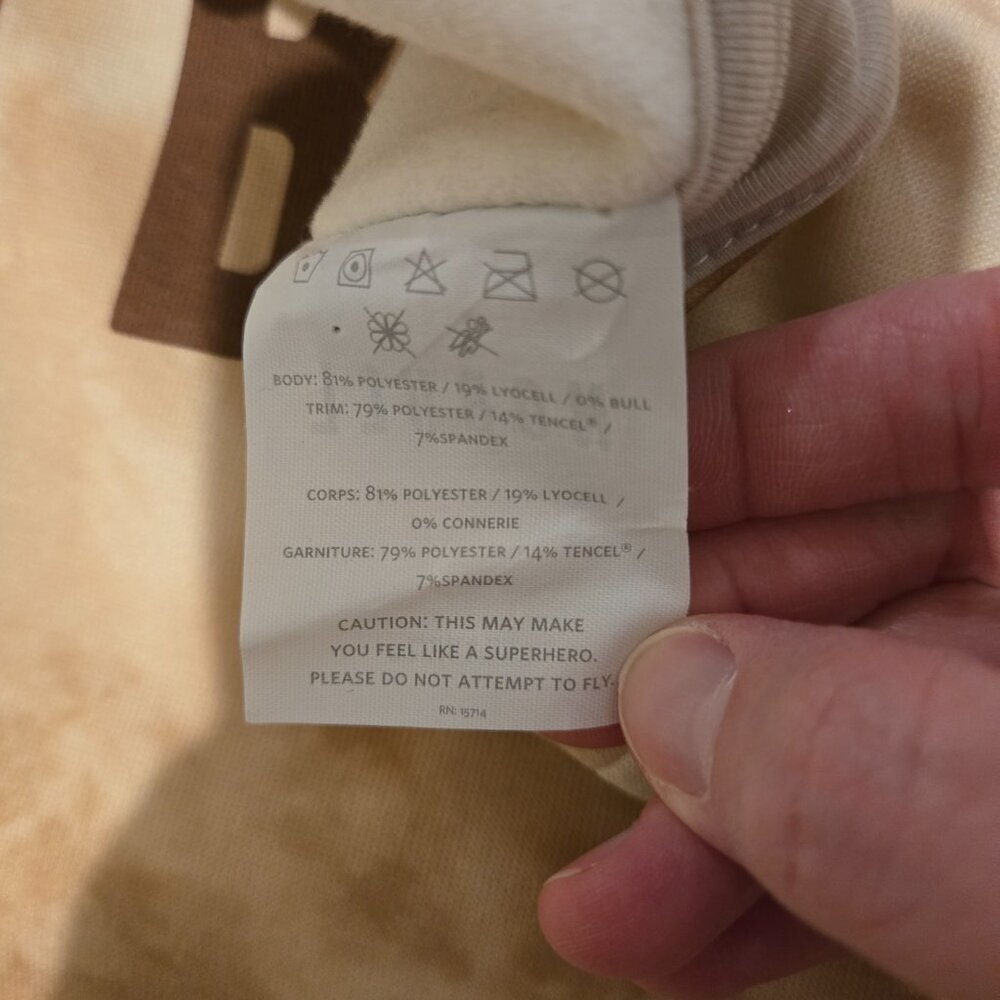NOBULL Tie-Dye Beige & Brown Crewneck Sweatshirt - Picture 2 of 5